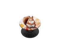 Watercolor Squirrel Squirrel Autumn Fall leaves PopSockets Adhesive PopGrip