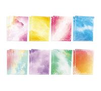 Watercolor Stationery Paper Set 96 Pieces (Lined) 8.5“ x 11" US Stationary Size, Letter Writing Paper 8 Bright Color Assorted Original Design Perfect for Calligraphy, Invitation