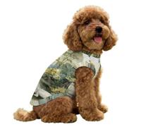 Watercolor Streams Jungles Crocodiles Dog Shirts Cooling Tank Vest XS | Silk-Like Summer Crewneck Breathable Pet Cat Top Clothes Outfit