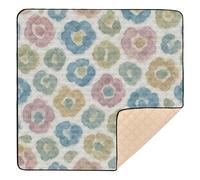 Watercolor Style Seamless Leopard Print Wallpaper Soft Foam Baby Play Mat for Indoor Outdoor 1-Piecing Baby Crawling Mat for Baby Kids Toddlers Infants, 50'' x 50''