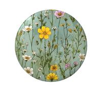 Watercolor Style Wildflower Printed Circular Badge, Sturdy And Durable, Perfect For Personalized Gifts And Clothing Decoration