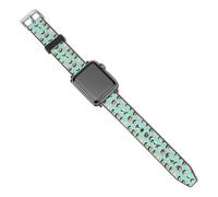 Watercolor Su1shi Cute Leather Watch Strap Compatible with IWatch Sport Replacement Band for Men Women