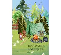 Watercolor Summer Camp Journal 6 x 9" 150 Pages, Watercolor Summer Journal, Watercolor Camping Journal