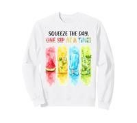 Watercolor Summer Drinks One Sip At A Time Sweatshirt