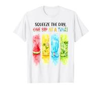 Watercolor Summer Drinks One Sip At A Time T-Shirt
