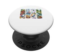 Watercolor Summer Vacation Nature Scenes PopSockets Adhesive PopGrip
