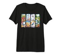 Watercolor Summer Vacation Nature Scenes Premium T-Shirt