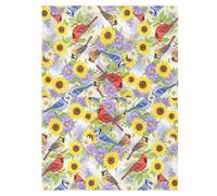 Watercolor Sunflower Blue Baby Car Seat Cover, Open-Side Access