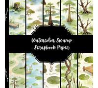 Watercolor Swamp Scrapbook Paper, Landscape Junk Journal Paper, Nature Decorative Paper, DIY Projects, Origami, Collage Sheets, Decoupage Paper, 10 Designs, Double Sided