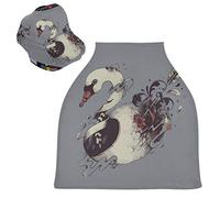 Watercolor Swan Duck Art Stretchy Baby Car Seat Cover,Canopy Nursing Covers,Soft Breathable Windproof Scarf Changepad for Winter Infant Breastfeeding Boys