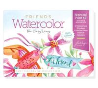Watercolor the Easy Way Paint-Your-Own Watercolor Cards Friends: Notecard Paint Kit with Paint and Brush Included