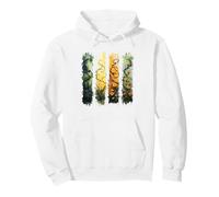 Watercolor Thorns Marigold Wild Botanical Design Pullover Hoodie