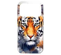 Watercolor Tiger Face Design Wild Animal Big Cat Tiger Case for iPhone 17 Pro