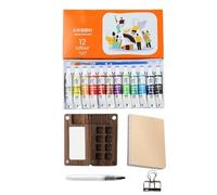 Watercolor Travel Set - Compact Small Paint, Palette Kit, Portable Pocket Set For Students, Outdoor Painting Kit | Complete Field Sketching Watercolor For Plein Air Hiking Camping Art Class Beg