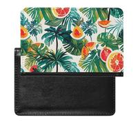 Watercolor Tropical Island Style Passport Holder Cover Secure Travel Wallet PU Leather Credit Cards Passport Organizer Bag for Women Men, white, One Size, Modern