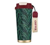 Watercolor Tropical Jungle,316 Stainless Steel Coffee Mug with Lanyard,Insulated Tumbler Double Wall Travel Car Cup 500 ml