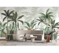Watercolor Tropical Jungle 3D Photo Wallpaper Non-Woven Wall Mural Forest System Wall Mural Decoration Poste Premium Wallpaper Wall Art for Living Room Bedroom W400xH280 16yf257