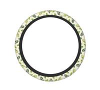 Watercolor Tropical Leaves Pattern Steering Wheel Cover