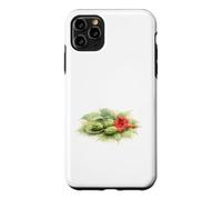 Watercolor Trumpet Vine and Green Pine Cones Case for iPhone 11 Pro Max