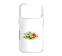 Watercolor Trumpet Vine and Green Pine Cones Case for iPhone 17 Pro