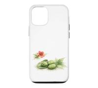 Watercolor Trumpet Vine and Pine Cones Case for iPhone 12/12 Pro