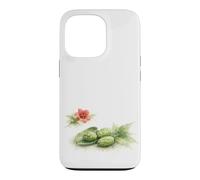 Watercolor Trumpet Vine and Pine Cones Case for iPhone 13 Pro