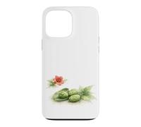 Watercolor Trumpet Vine and Pine Cones Case for iPhone 13 Pro Max