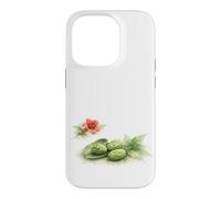 Watercolor Trumpet Vine and Pine Cones Case for iPhone 14 Pro