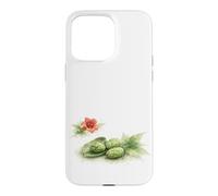 Watercolor Trumpet Vine and Pine Cones Case for iPhone 15 Pro Max