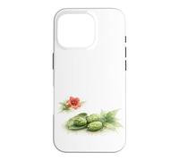 Watercolor Trumpet Vine and Pine Cones Case for iPhone 16 Pro