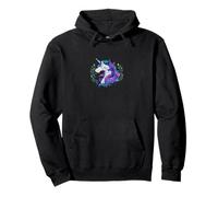 Watercolor Unicorn Magical Unicorns Distressed Magic Fairyta Pullover Hoodie