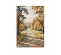 Watercolor Verulamium Park St Albans Painting, Roman City Cathedral Poster 12x18inch(30x45cm)