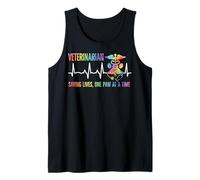 Watercolor Veterinarian Saving Lives One Paw At A Time Tank Top