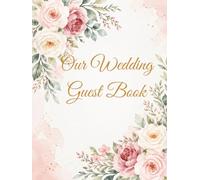 Watercolor wedding guest book hardcover blank lined