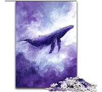Watercolor Whale Jigsaw Puzzles for Teenagers 1000 Pieces, for Educational Game Challenge Toy Birthday Present, Gifts, Wall Art (26x38cm)