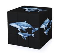 Watercolor Whale Mama And Little Funny 3-D Puzzles Speed Cube for Adults