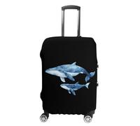 Watercolor Whale Mama and Little Printed Suitcase Covers Cute Luggage Cover Protector Fit 19 to 32 Inch XL