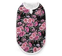 Watercolor Wild Flower Bouquet Print Pet Clothes T Shirt Pets Clothing Vests Tee Tops Dogs Costume Coat For Dog Cat M