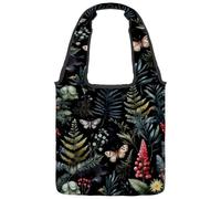Watercolor Wild Flowers Meadow on Pastel Yellow Background Canvas Tote Bag, Medium Book Tote Reusable Cloth Bag for Women Teachers Nurse