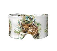 Watercolor Wildlife Deer, Full Eye Covers Light Blocking Eye Mask Sleep Eye and Ear Muffs