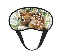 Watercolor Wildlife Deer, Full Eye Covers Light Blocking Eye Masks Blackout Sleep Eye Muffs