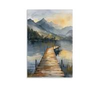 Watercolor Windermere Lake District Painting Poster 16x24inch(40x60cm)