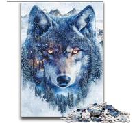 Watercolor Wolf Puzzles 2000 Pieces for Teenagers, Challenging Game for Is Ideal As A Gift for The Whole Family (70x100cm)