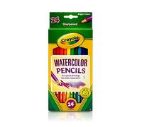 Watercolor Woodcase Pencils, 3.3 mm, 24 Assorted Colors/Set