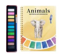 Watercolor Workbook,12 Color Watercolour Paint Workbooks,Beginner-Friendly Painting Kit for Adults,Watercolour Workbook Art Crafting Painting Supplies,Creative Exploration Gifts Set