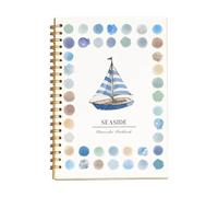 Watercolor Workbook, Beginner-Friendly Watercolor Workbooks, Beginner Friendly Painting Kit, 12 Color Watercolour Paint Workbooks Set, Art Crafts for Creative Exploration (Seaside)