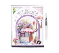 Watercolor Workbook - Calm Down Painting Activity, Fun Watercolor Coating Book | Painting Book For Teens Women Students Relax Travel Road Trip Dorm Party Classroom Home Creative Stress Relief Use
