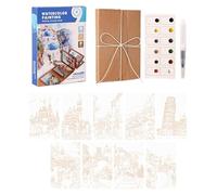 Watercolor Workbook Set - Travel Drawing Practice | Pocket Watercolor Workbook,for Artists Students Hobbyists Beginners Coffee Shop Park Road Trips Hiking Camping