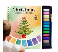 Watercolor Workbook - Techniques Creative Coloring Book for Stress Relief, Creative Expression with Drawing Kit for Beginners, Teens, Adults Home, Travel, School, Art Class 8.66x6.69 Inches