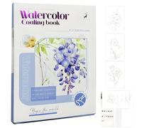 Watercolor Workbook, Water Colour Book with Paint Brush Color Swatches, for Adults and Beginners, Systematic Practice of Brushwork, Shading and Colour Coordination